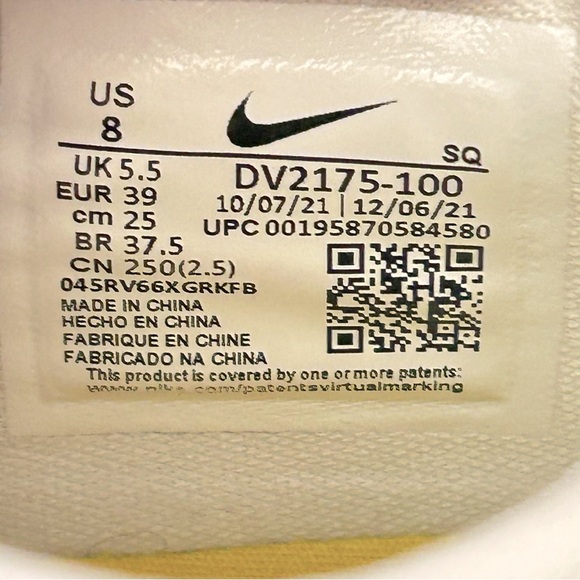 NIKE Air Force 1 Fontanka Set To Rise White Marine Women’s 8 DV2175 100 - Picture 8 of 11